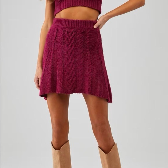 nwt: for love and lemons knit skirt in size s